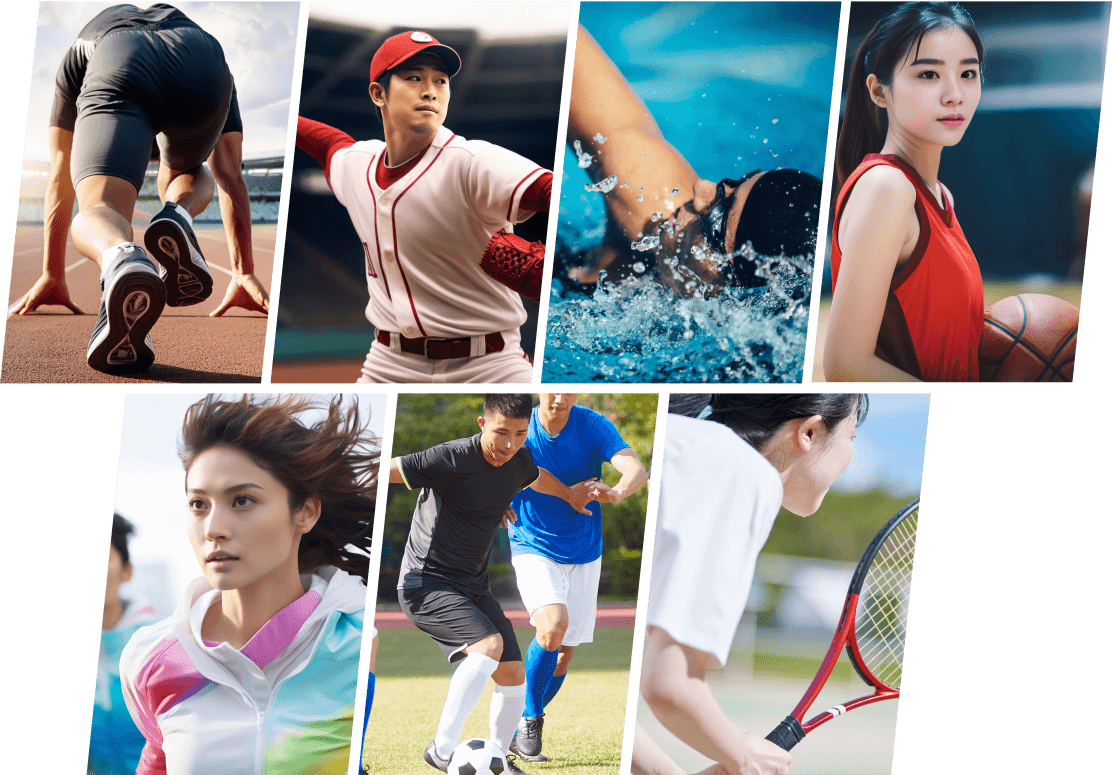 写真：アスリート達の写真